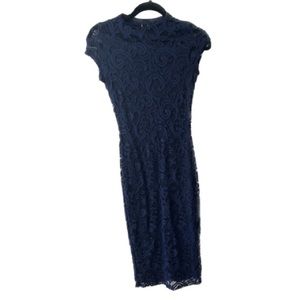 Blue Lace Midi Dress by Windsor (S) - A8